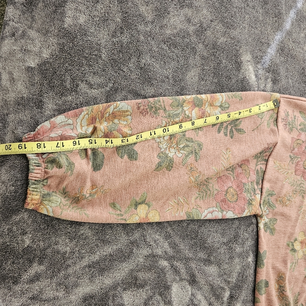 Piphany  Long Sleeve Top Floral Print Mauve Womens Large - Picture 9 of 13
